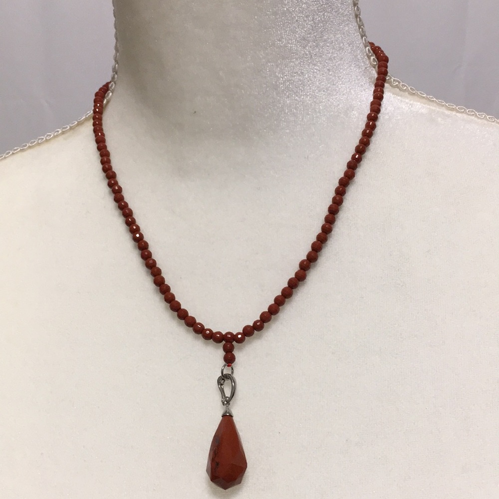 GEMS EN VOGUE BEADED CARNELIAN NECKLACE